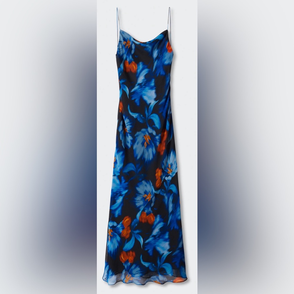 Mango Flower chiffon dress NWT - Picture 6 of 7